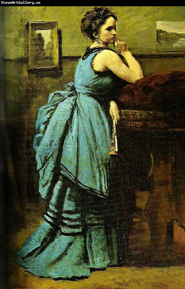 Jean Baptiste Camille  Corot woman in blue